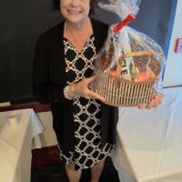 CREW SWFL networking luncheon - networking quality over quantity. CREW member raffle winner.